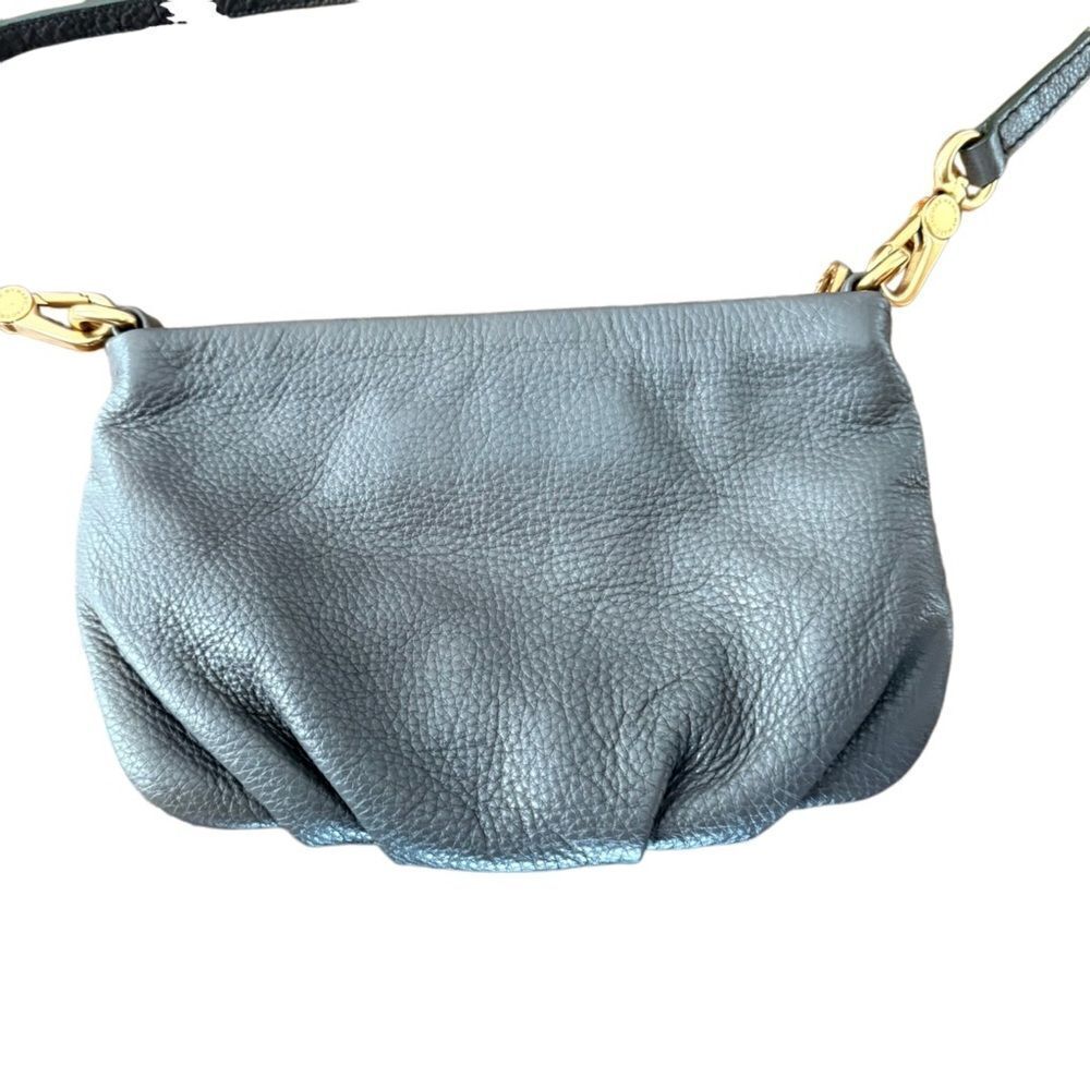 Marc Jacobs Classic Q Percy Leather Crossbody Bag Grey Gold - Picture 5 of 11